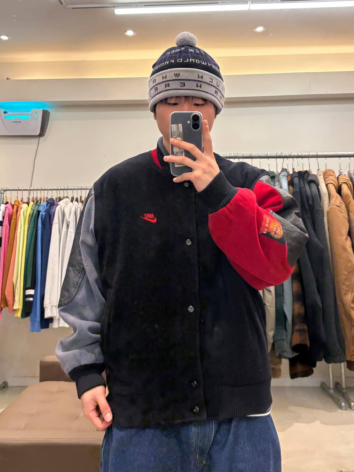 90s 나이키 자수로고 패치 바시티 자켓 상품이미지9