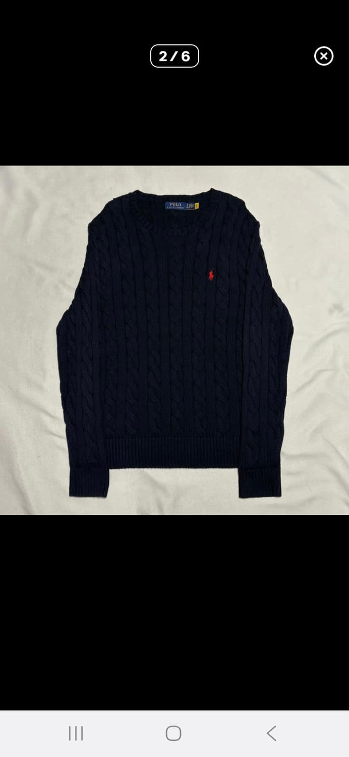 폴로 랄프로렌 꽈배기 니트 S 상품이미지2