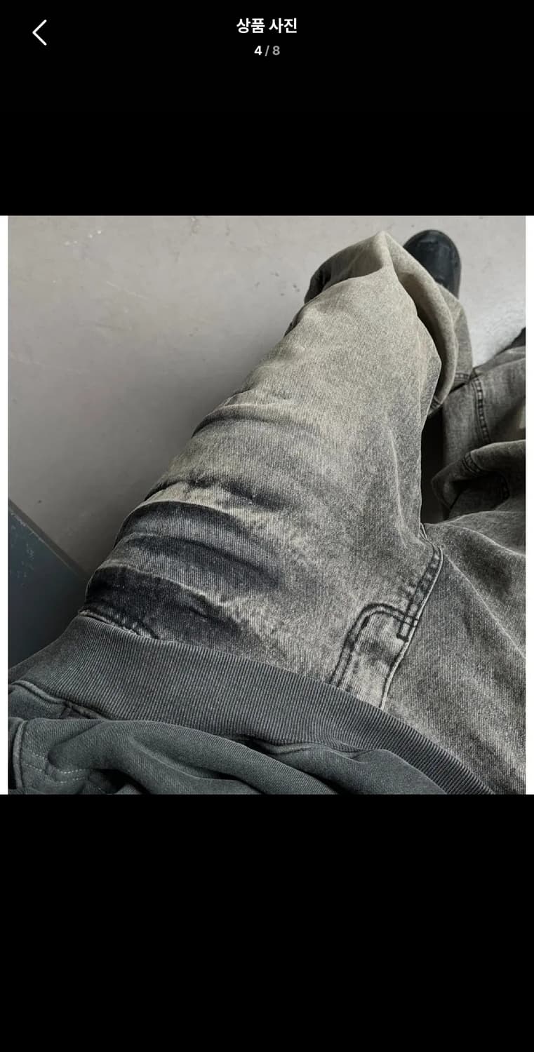 M ) 엠보 크랙 워싱 데님팬츠 상품이미지4