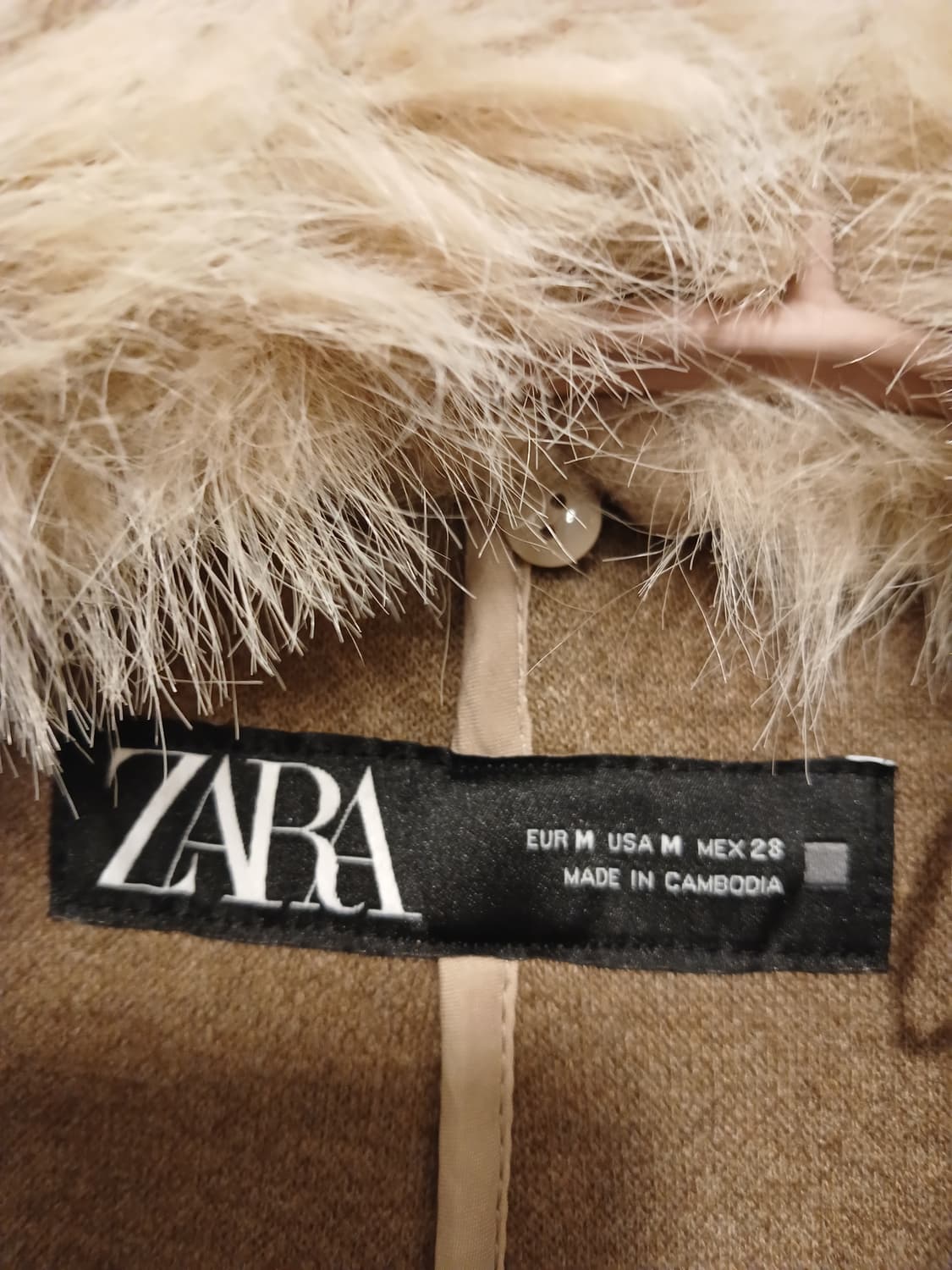 자라 정품 여성 퍼 롱코트 M 사이즈 상품이미지2