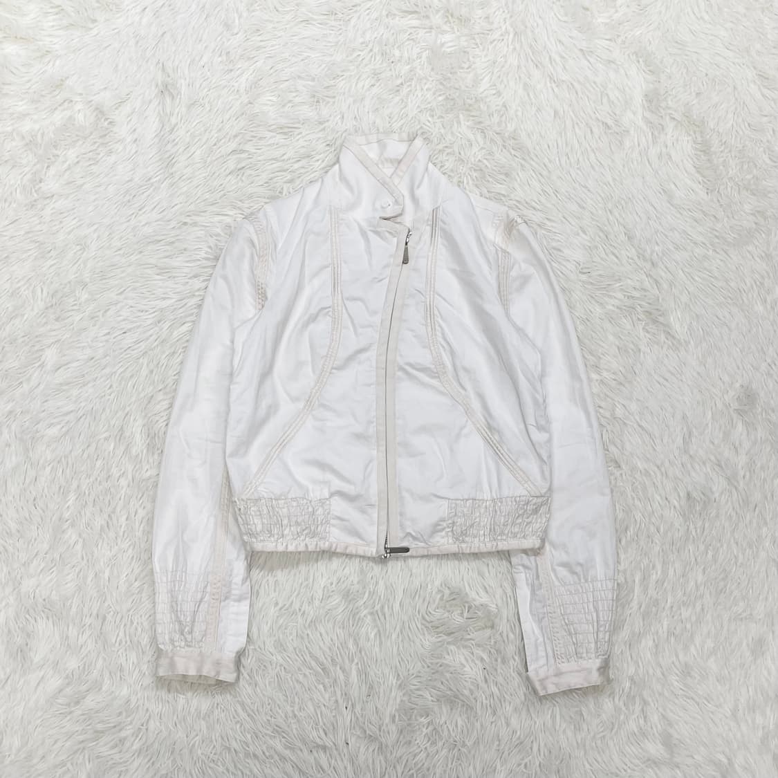 알마니 익스체인지 크롭 투웨이 자켓 화이트 상품이미지3