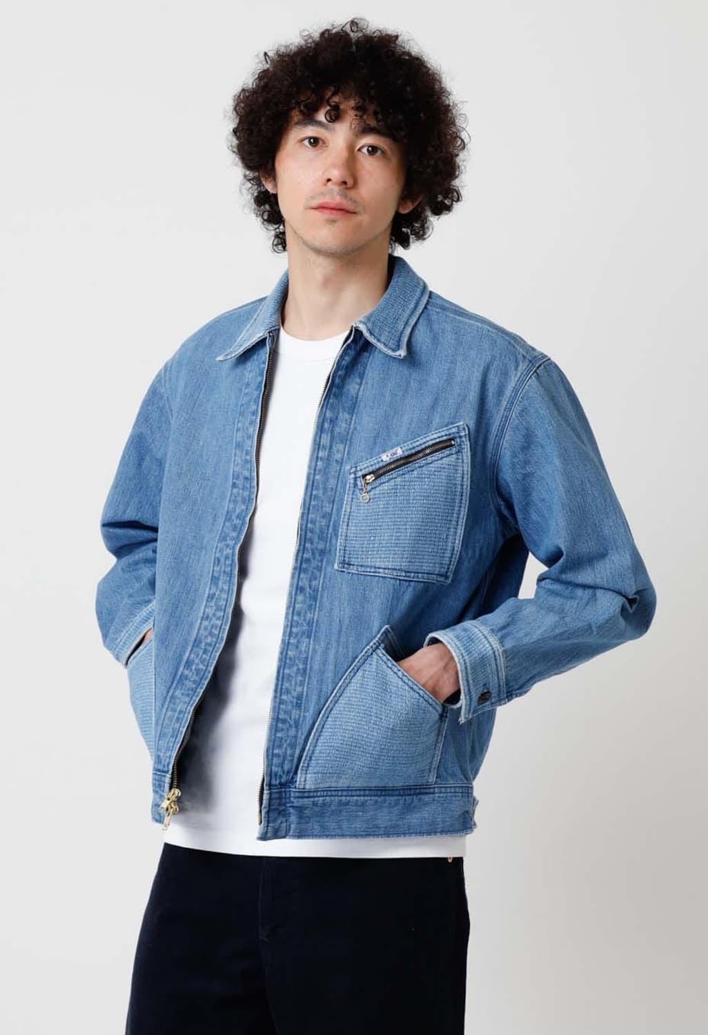 블루블루 재팬x리 플로우 자카드 포켓 91-B 데님 자켓 상품이미지6