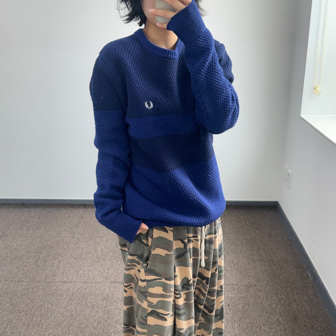 Fredferry 프레드페리 블루 네이비 니트  상품이미지2