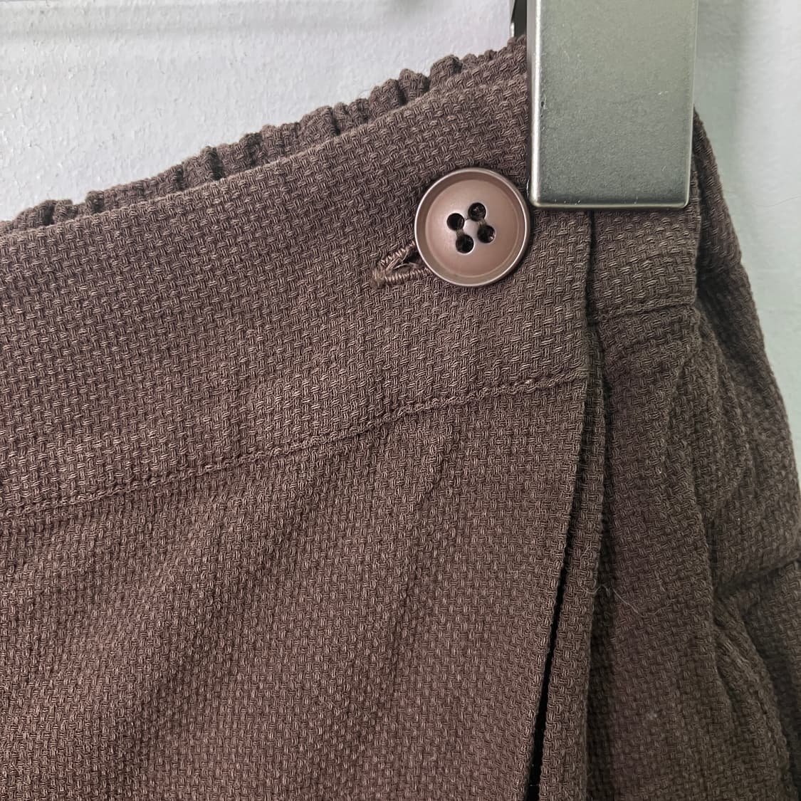 이세이미야케 플랜테이션 브라운 랩 롱 스커트 M 상품이미지6