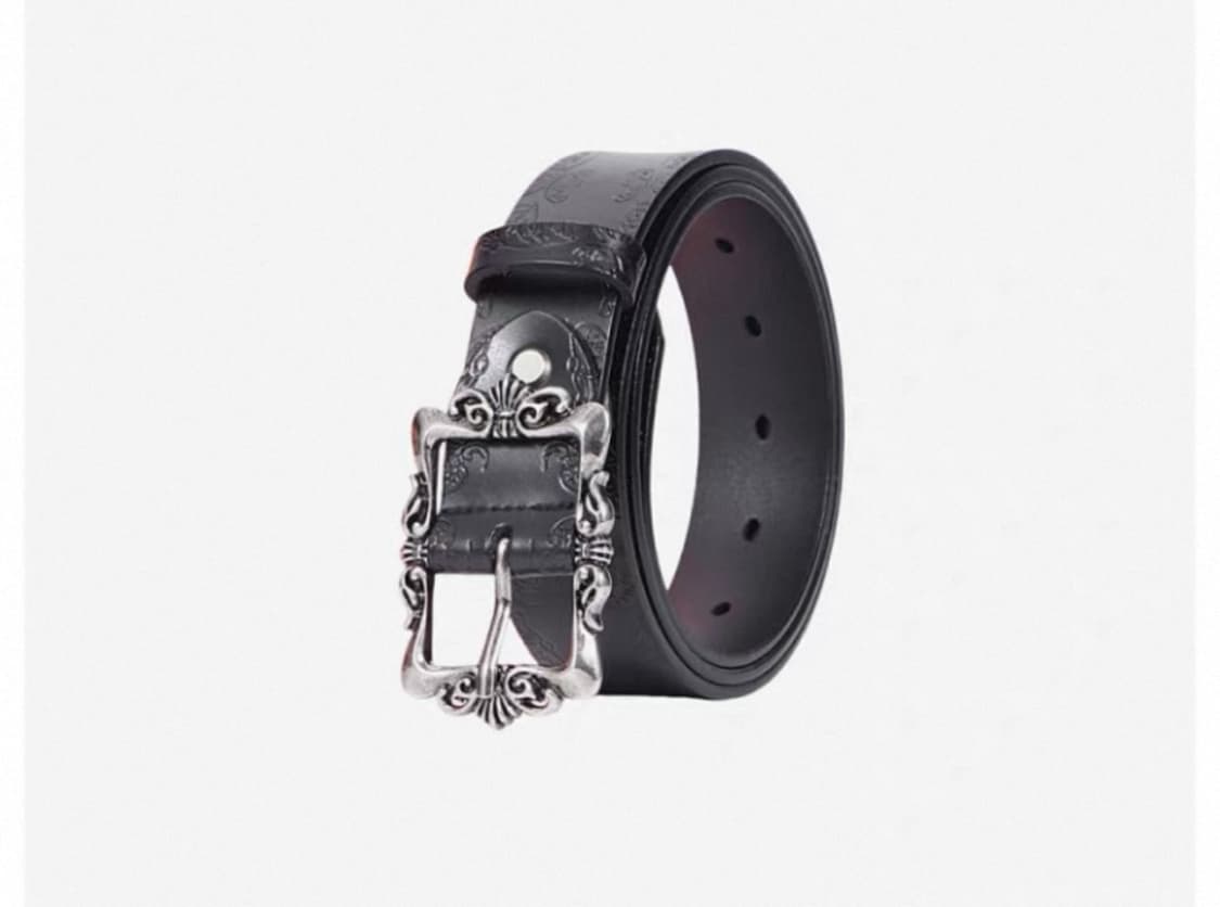 빈티지 크롬 빅버클 벨트 상품이미지3