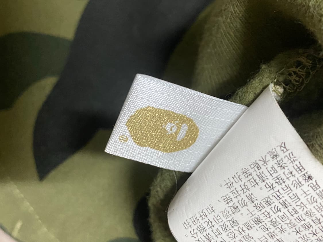 (정품) M 녹계 베이프 퍼스트 카모 샤크 후드집업 아미 그린 상품이미지7