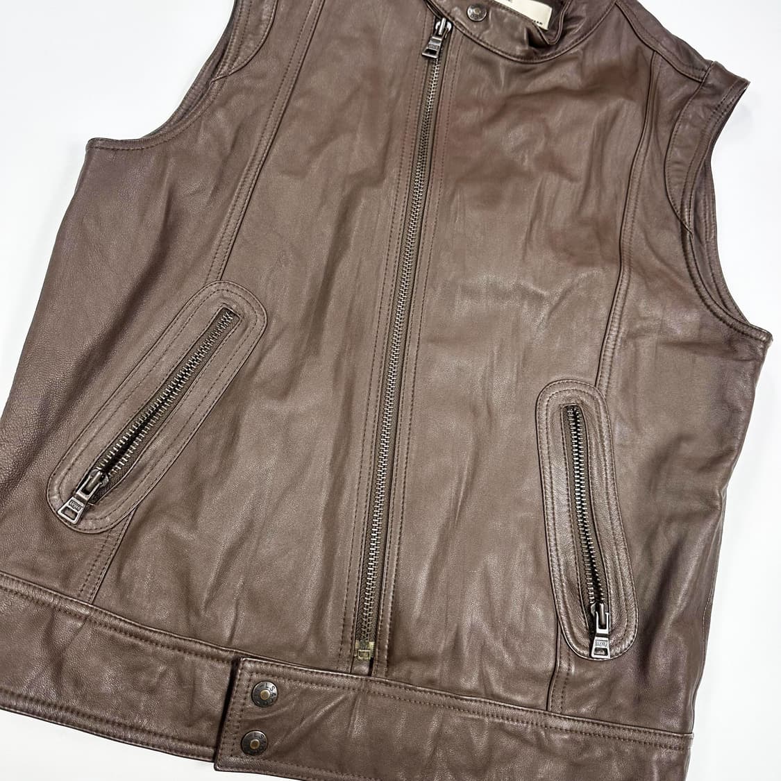 리바이스 클래식 양가죽 바이크 베스트 조끼 브라운 M 상품이미지4