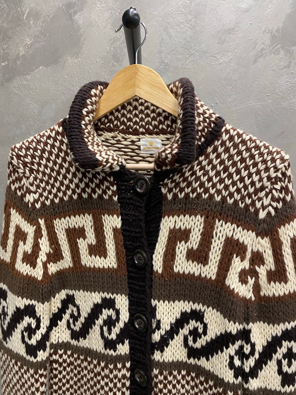 [F] Parcae Japan 빈티지 울 핸드 니트 가디건 상품이미지3