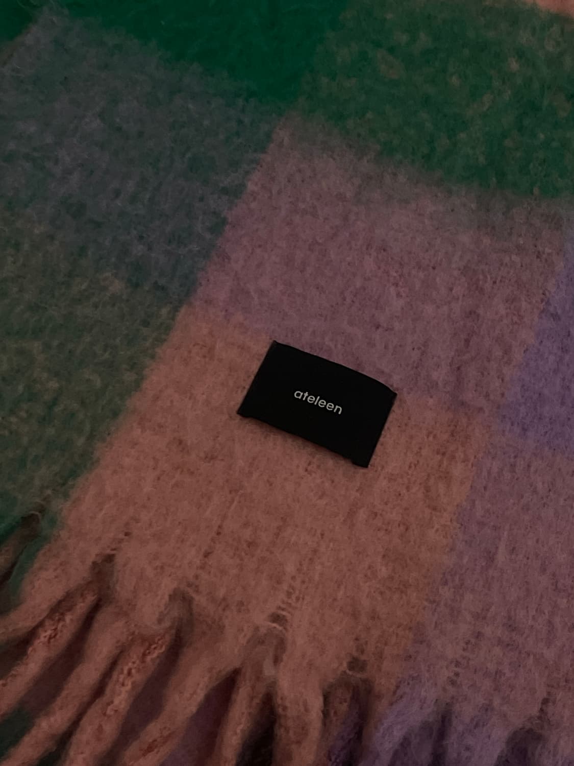 Pink green combo muffler 빈티지 머플러 상품이미지2