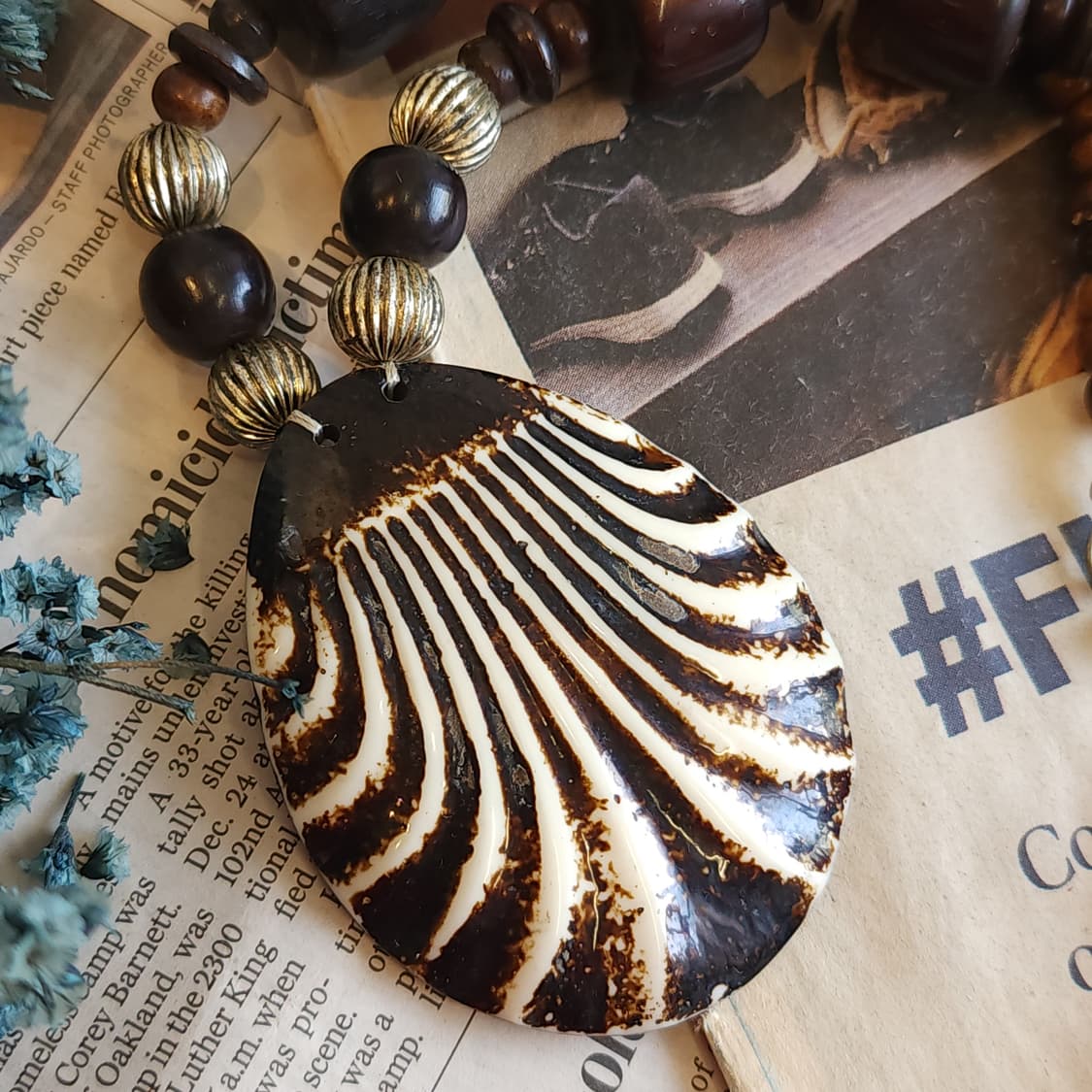 90s 프랑스 빈티지 쥬얼리 보헤미안 소울 아티잔 빈티지 목걸이 상품이미지10