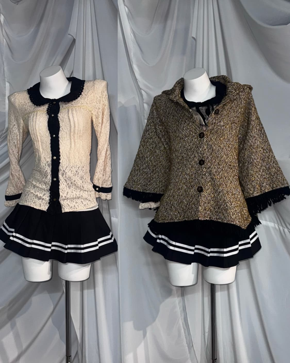 엑시즈팜 무채색 브라운 오네갸루 코디세트  상품이미지1