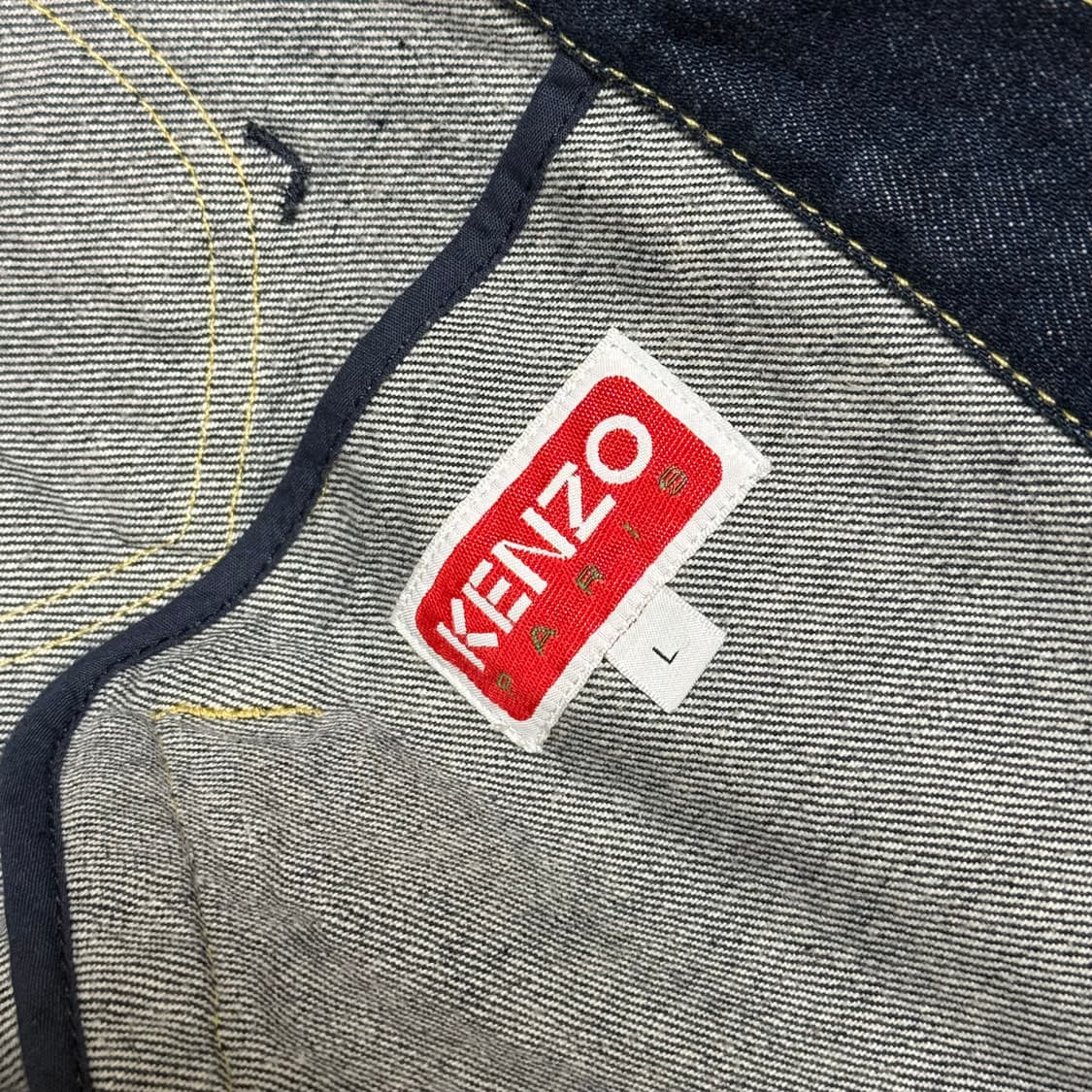 KENZO 겐조 백 로고 패치 데님 자켓 L 상품이미지4