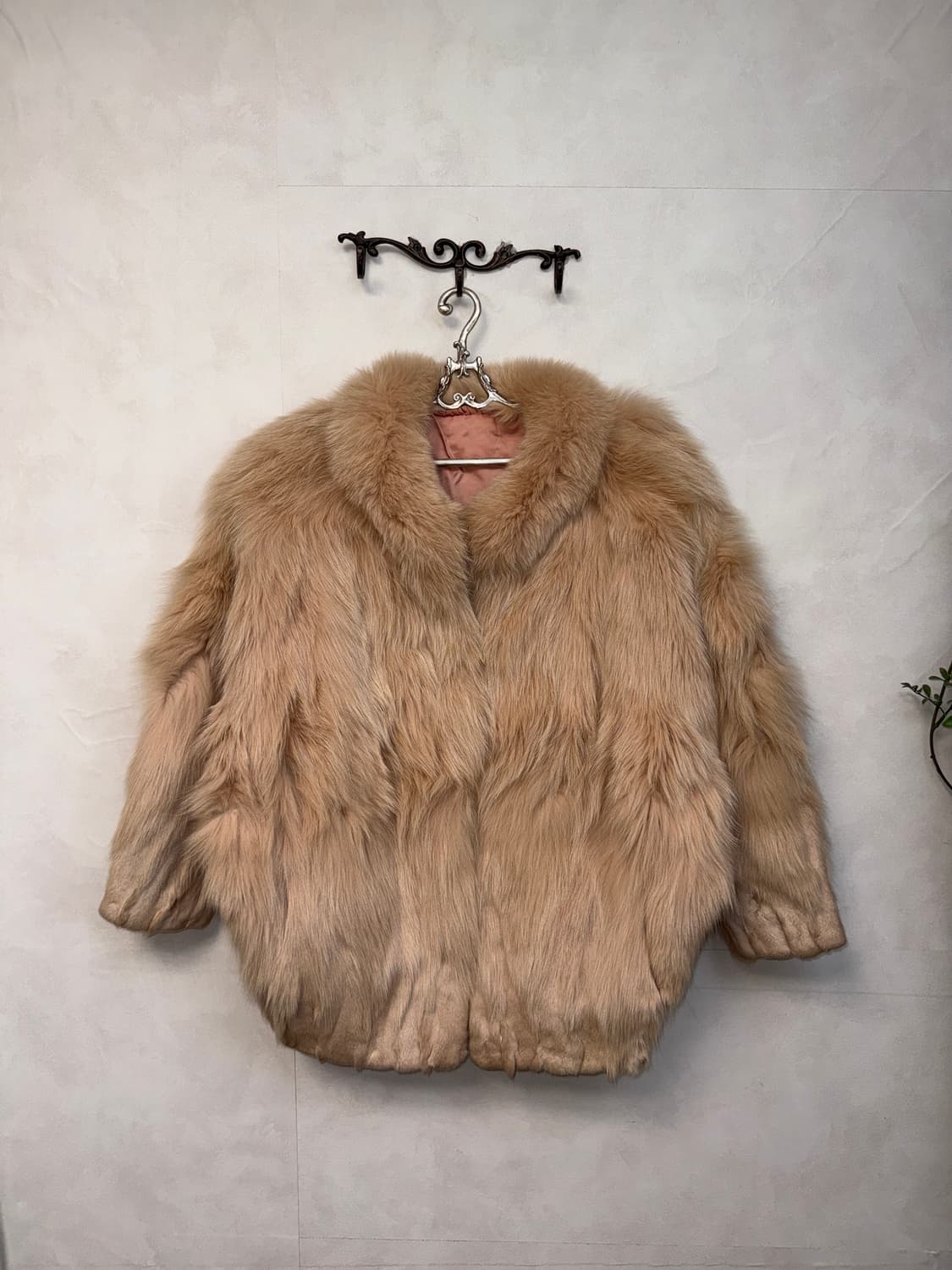 Baby pink fox fur coat jacket 상품이미지1