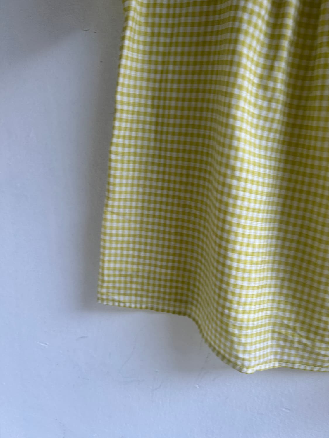 연두 깅엄 블라우스  상품이미지4