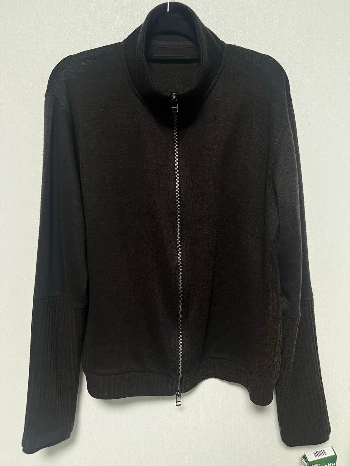 해칭룸 더블 슬리브 가디건 다크브라운 상품이미지2