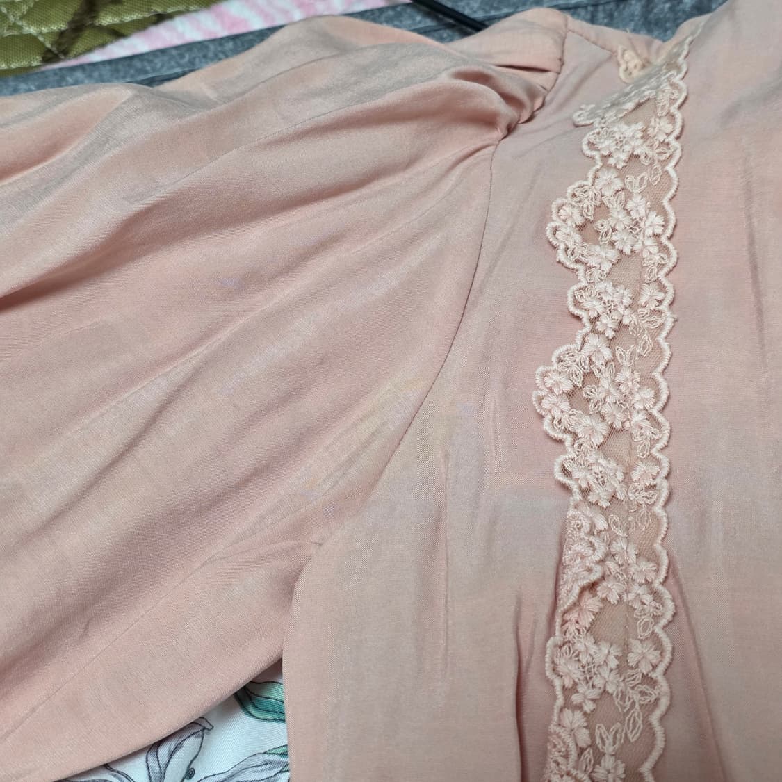 빈티지)양산형 핑크 레이스 히메갸루st 하트버튼 로맨틱 블라우스 상품이미지7