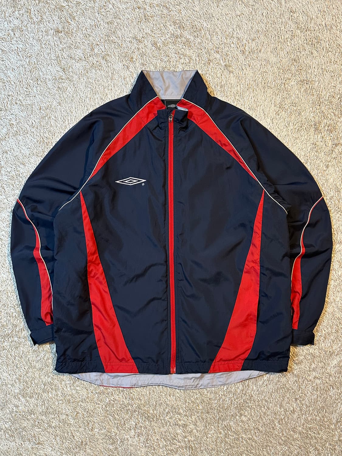 희귀) 엄브로 올드스쿨 배색 바람막이 자켓 네이비 상품이미지1