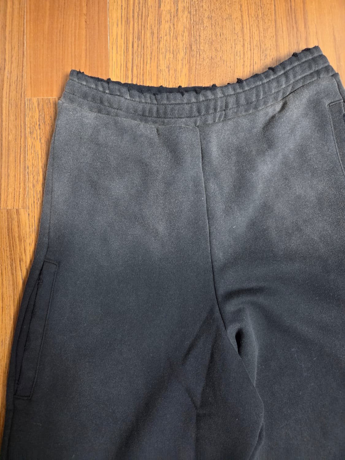 Loadingroom 빈티지 워싱 블랙 트레이닝 조거 팬츠 상품이미지2