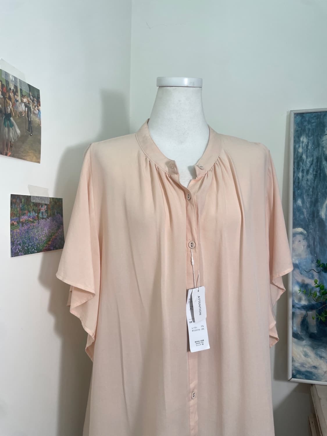 sheer coral shirring point summer loose 상품이미지6