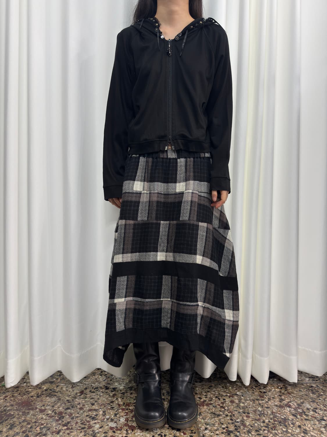puff check skirt 상품이미지6