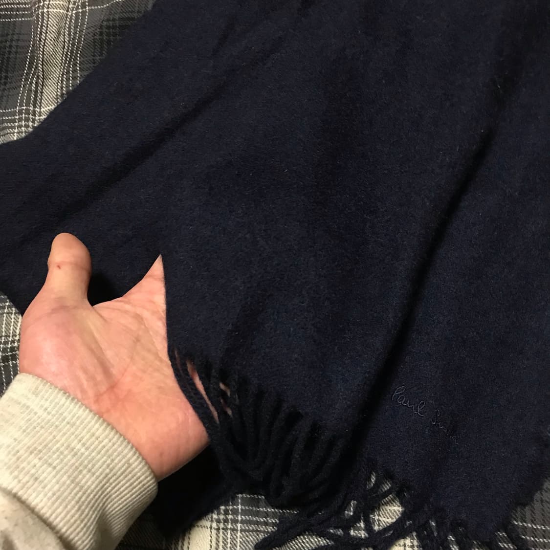 Made 잉글랜드 폴스미스 네이비 머플러 상품이미지4