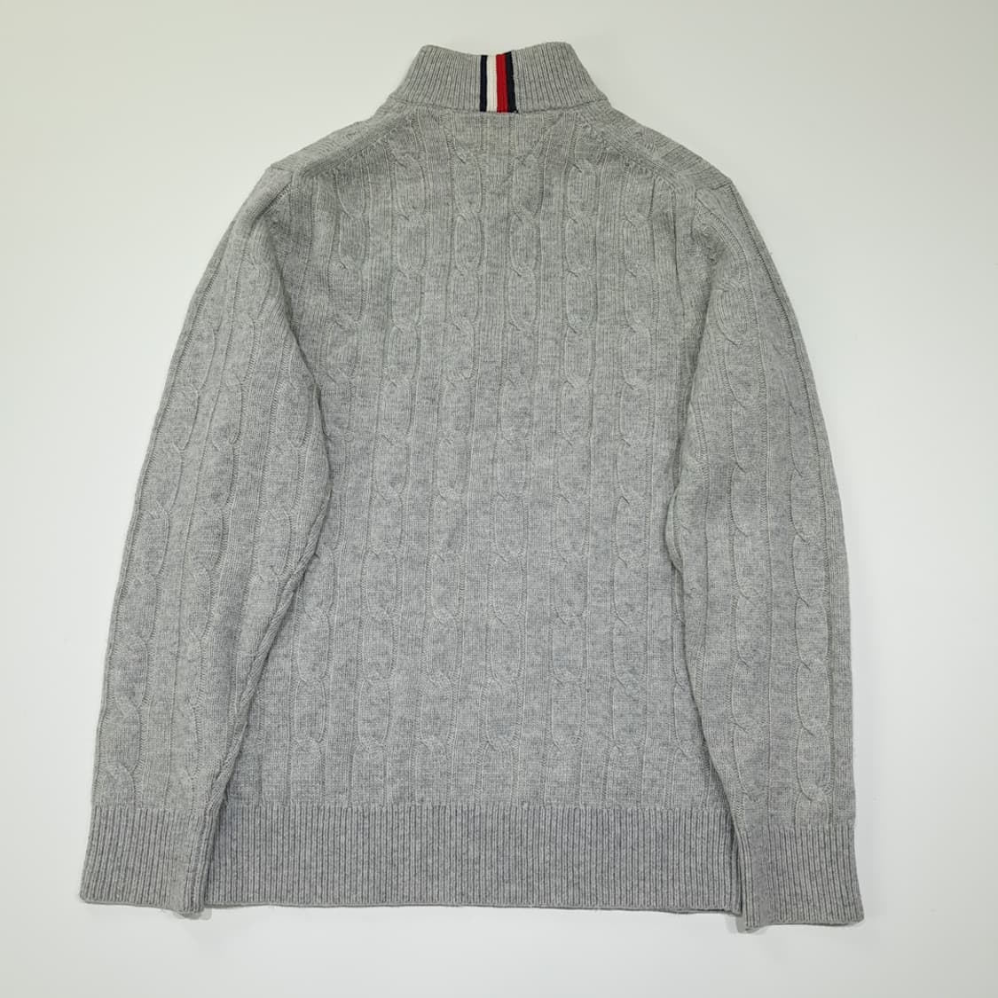 CL270 S 타미힐피거 램스울 케이블 하프집업 그레이 니트 상품이미지7