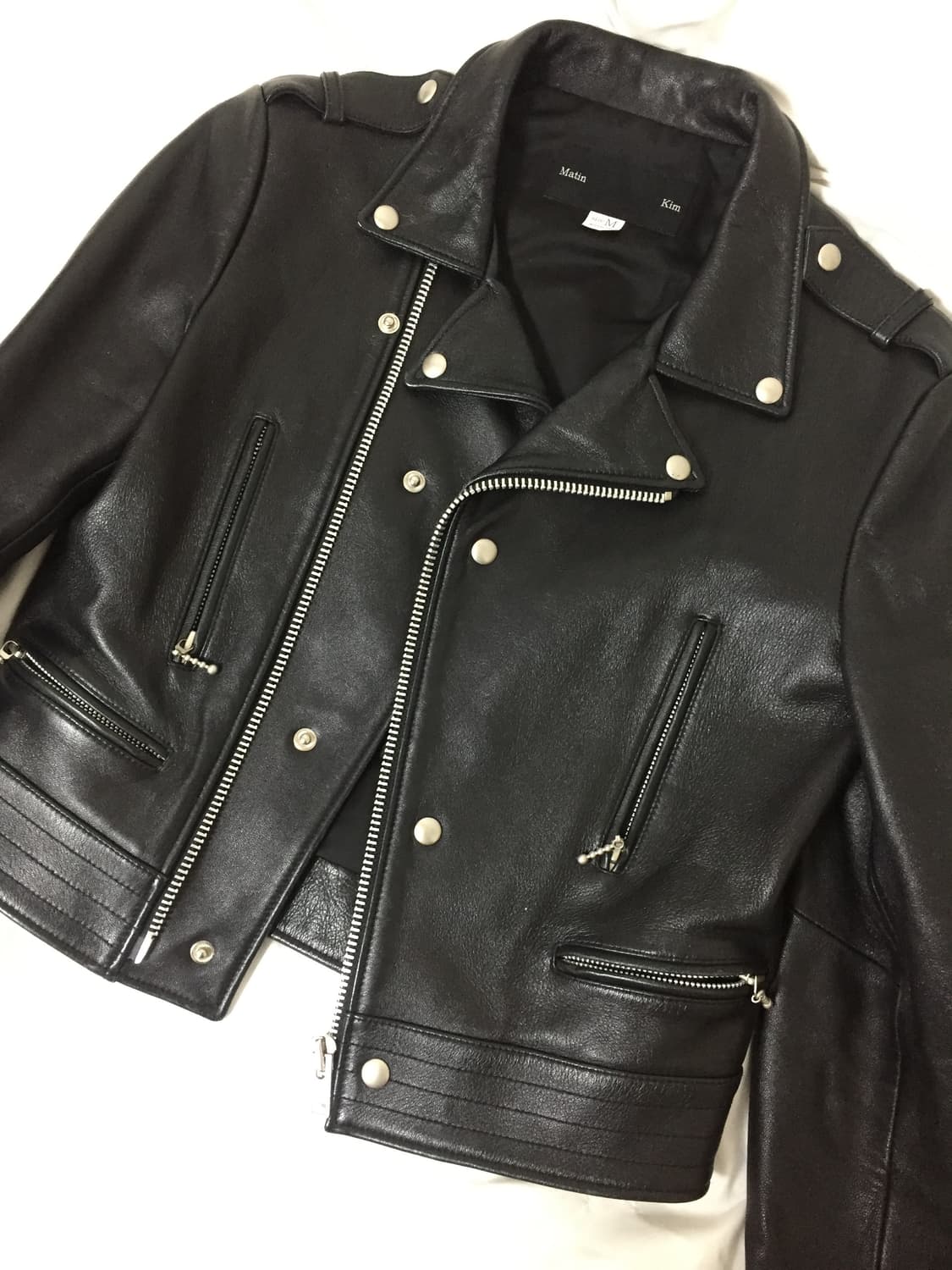 마뗑킴 양가죽 라이더 레더자켓  M 상품이미지2