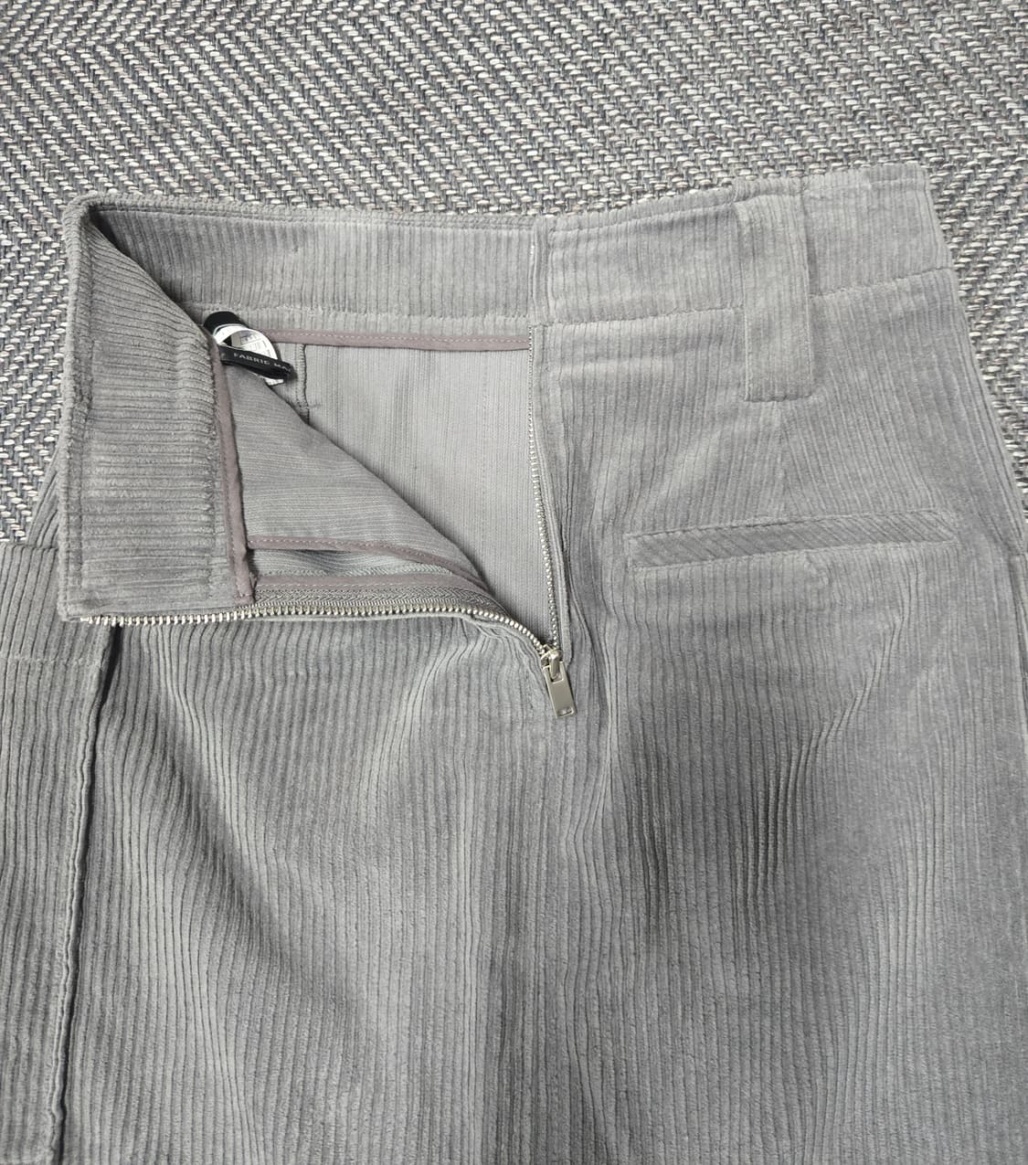 한섬 시스템 SYSTEM 코듀로이 H라인 스커트 회색 상품이미지4