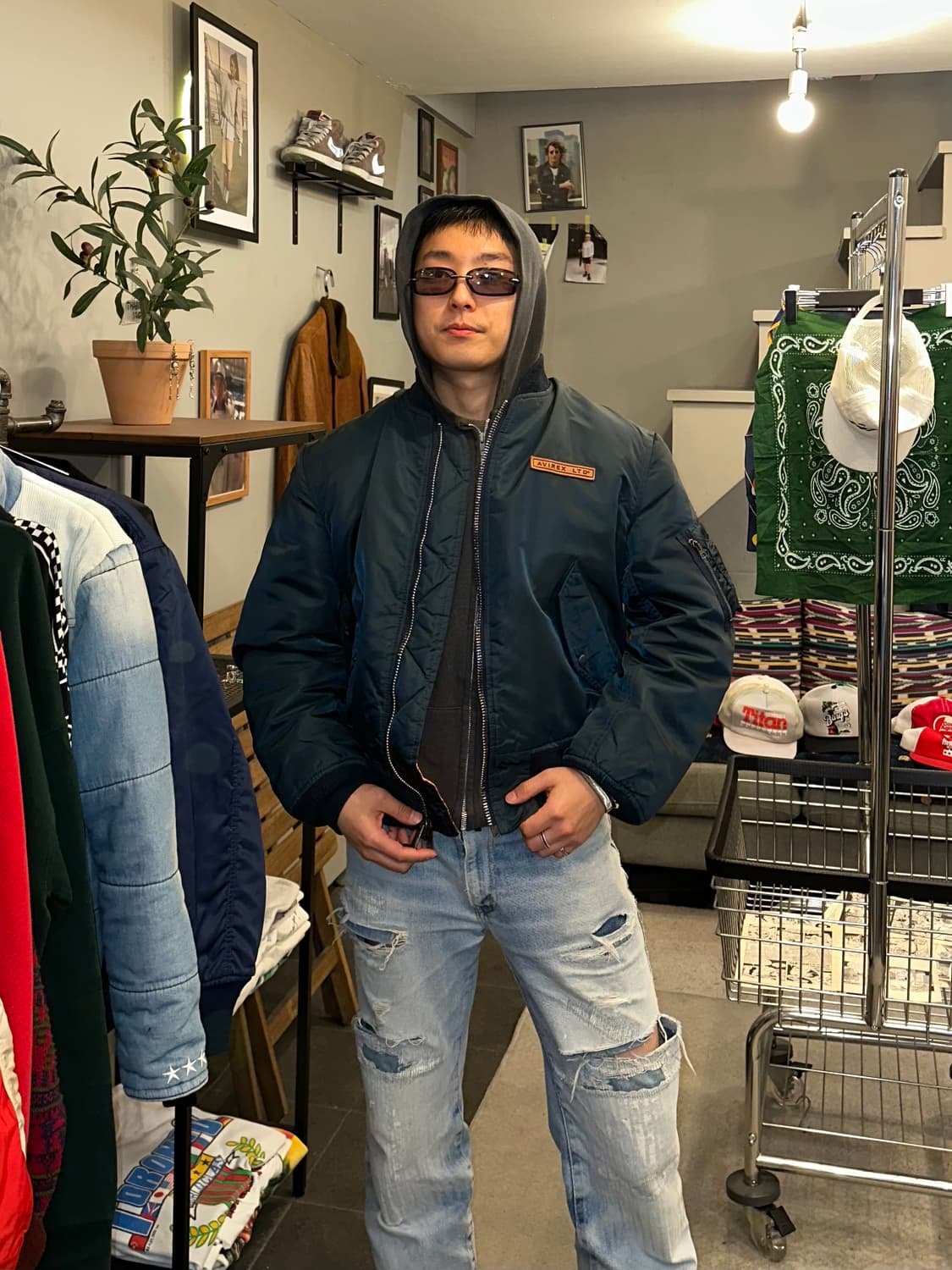 90’s Avirex logo Ma-1 flight  jacket 상품이미지2