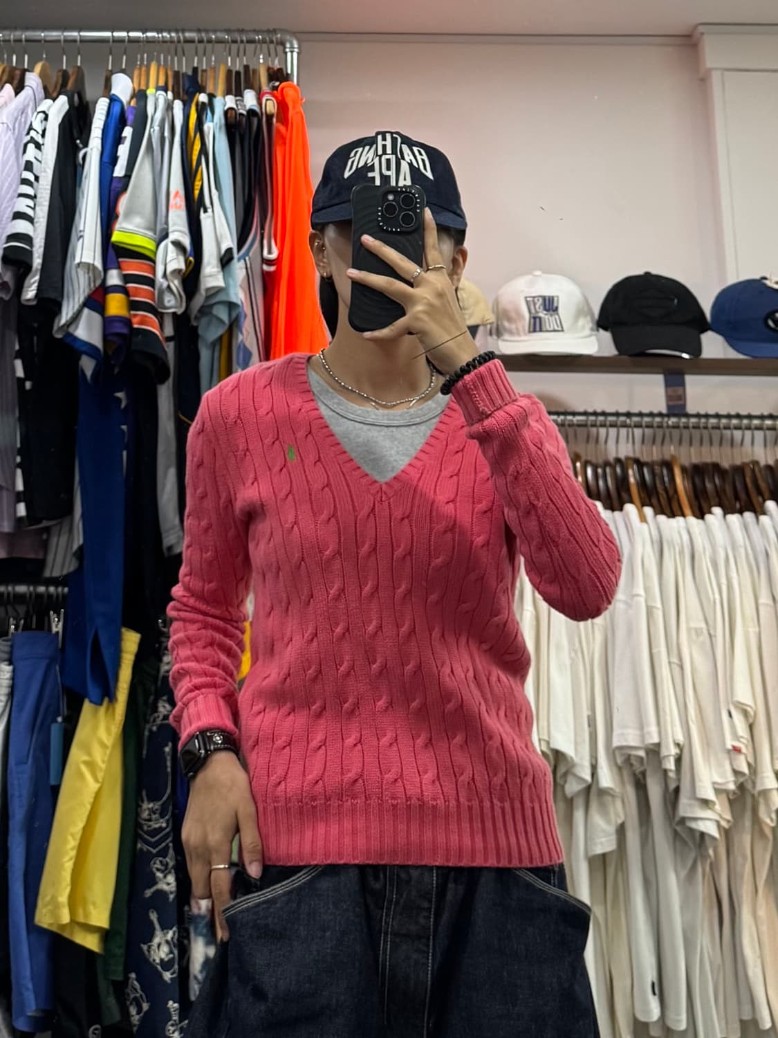 폴로 랄프로렌 브이넥 꽈배기 니트 상품이미지5