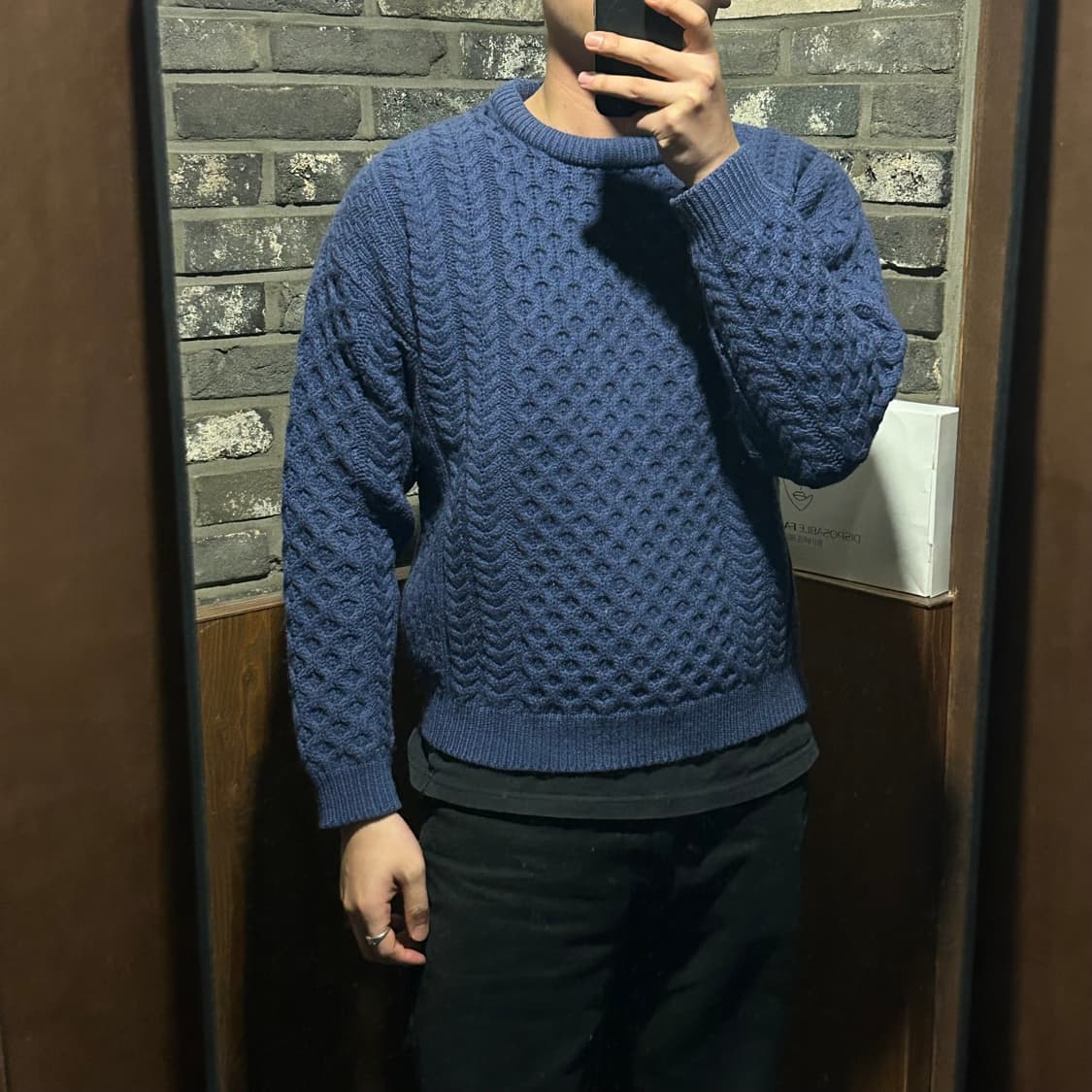 M) Aran Crafts 아란크래프트 피셔맨 울 니트 스웨터 상품이미지8