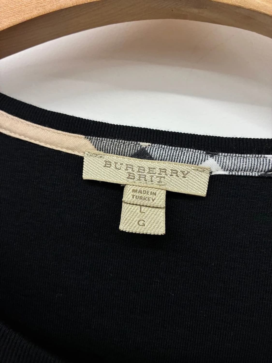 버버리 00's 코튼 블랙 7부 티셔츠 PN9787 상품이미지6