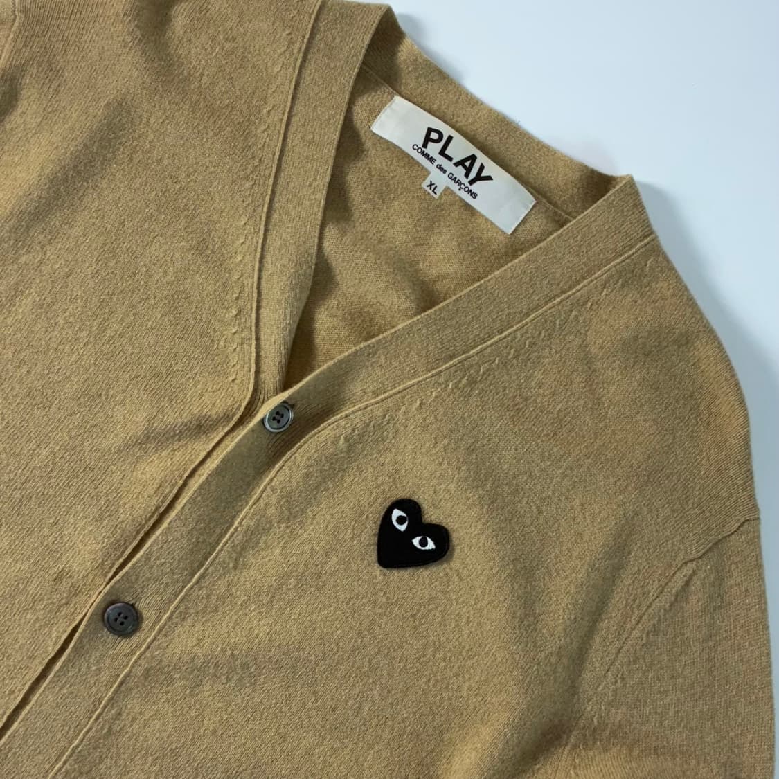 Comme des Garçons  꼼데가르송 하트와펜 베이지 울 니트 가 상품이미지3