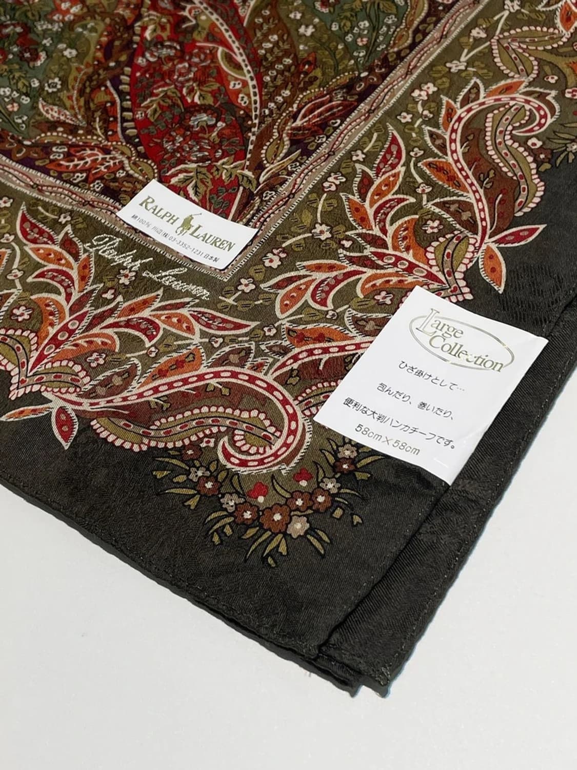 폴로 랄프로렌 00s 페이즐리 레트로 쁘띠 손수건 A1355 상품이미지4