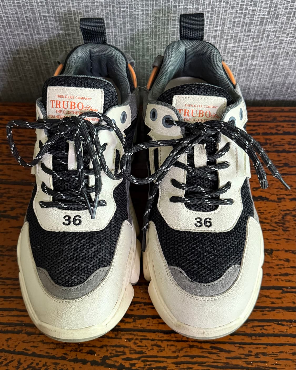 멀티컬러 배색 어글리 스니커즈 청키 플랫폼 운동화 36사이즈 상품이미지1