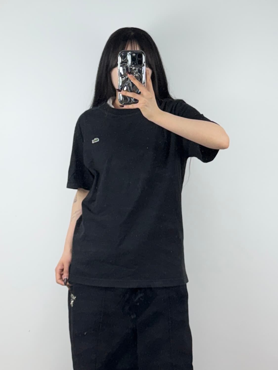 라코스테 크루넥 반팔티셔츠 블랙 E69 상품이미지1