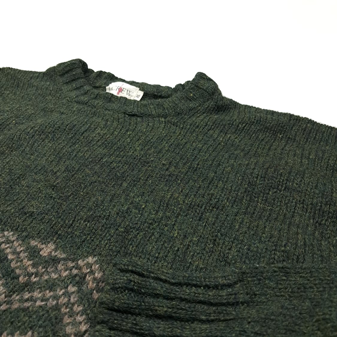 CL206 XL 제이크루 90s홍콩판 울 페어아일 그린 니트 스웨터 상품이미지4