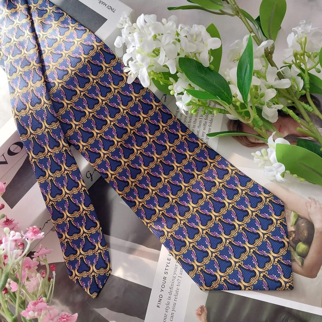 ALFIO CERRONI 실크 클래식 넥타이 9.5cm A+등급K1492 상품이미지2