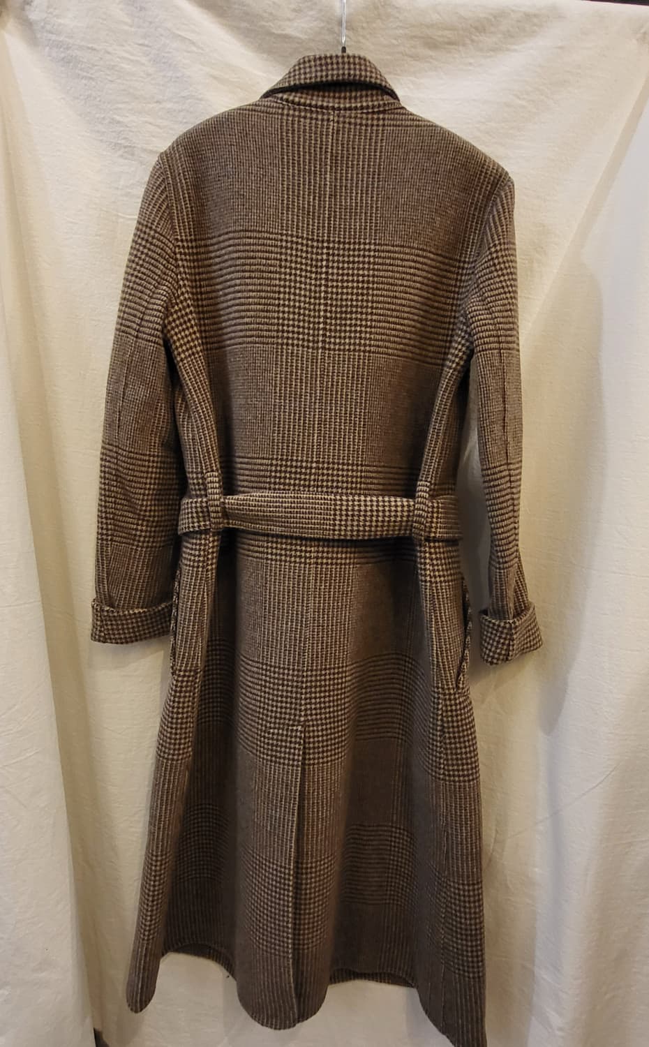 폴로 랄프로렌 체크패턴 헤링본 벨트 롱 코트 상품이미지7