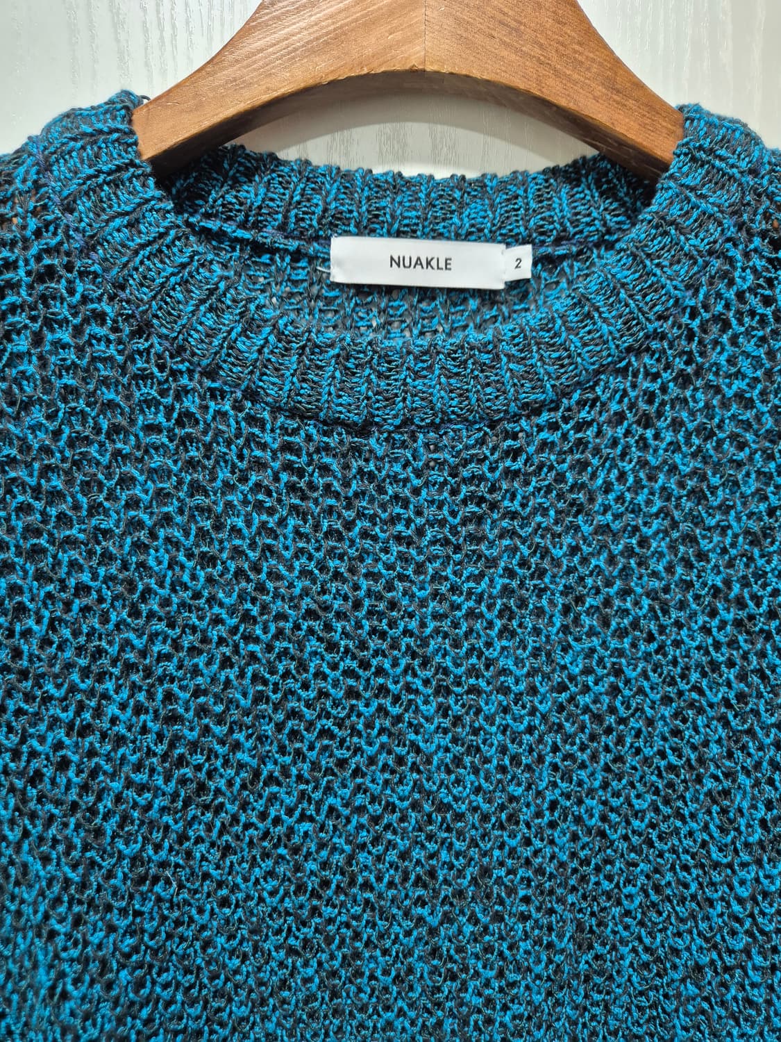 (세일)(새상품)NUAKLE 블루 여름니트 베스트 상품이미지2