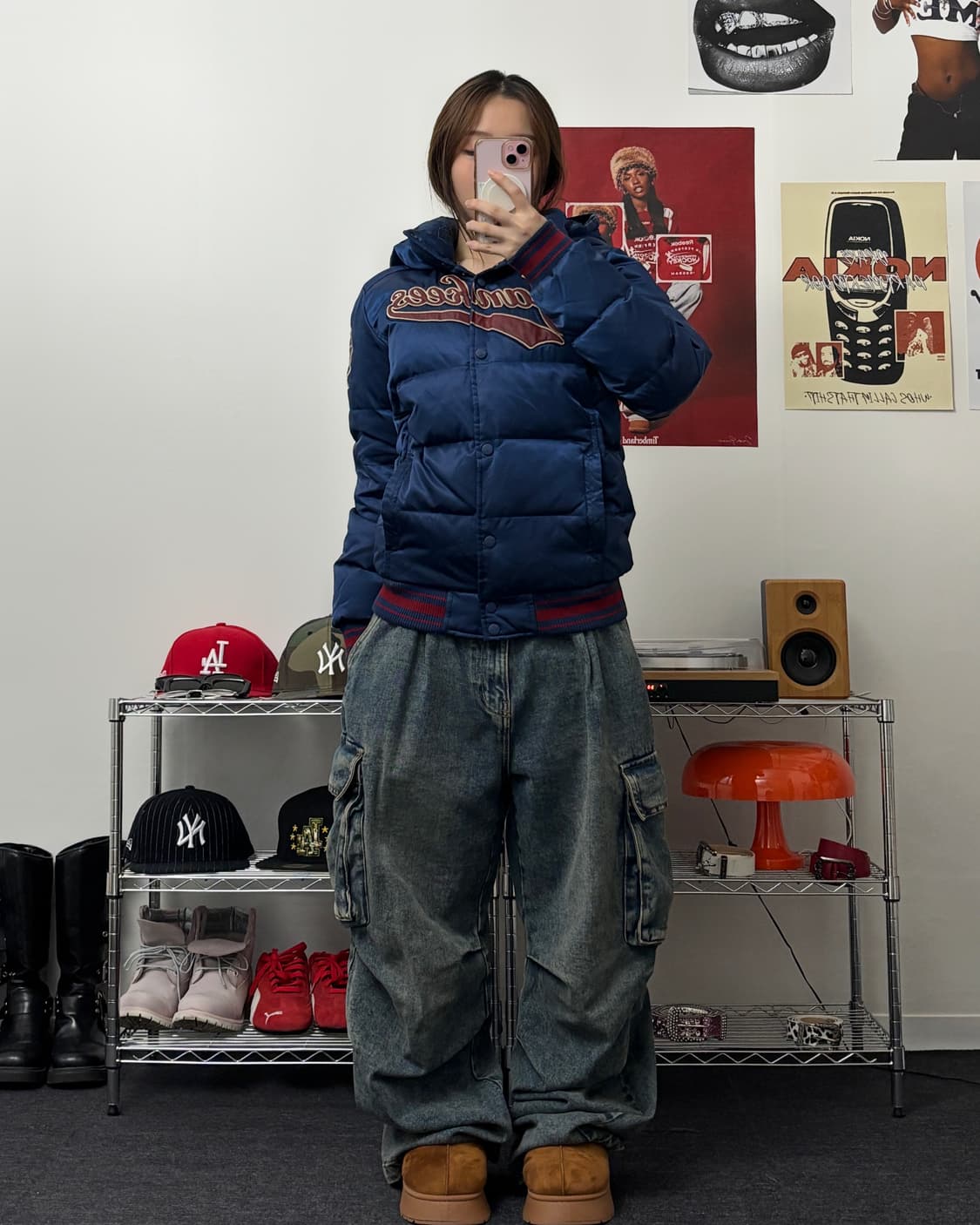 MLB 00s 뉴욕 양키즈 올드스쿨 패딩 점퍼 상품이미지4