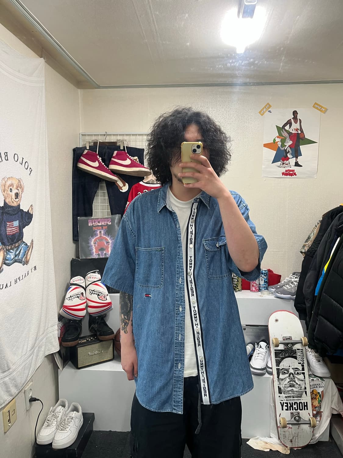 타미힐피거 데님 반팔 셔츠 상품이미지7