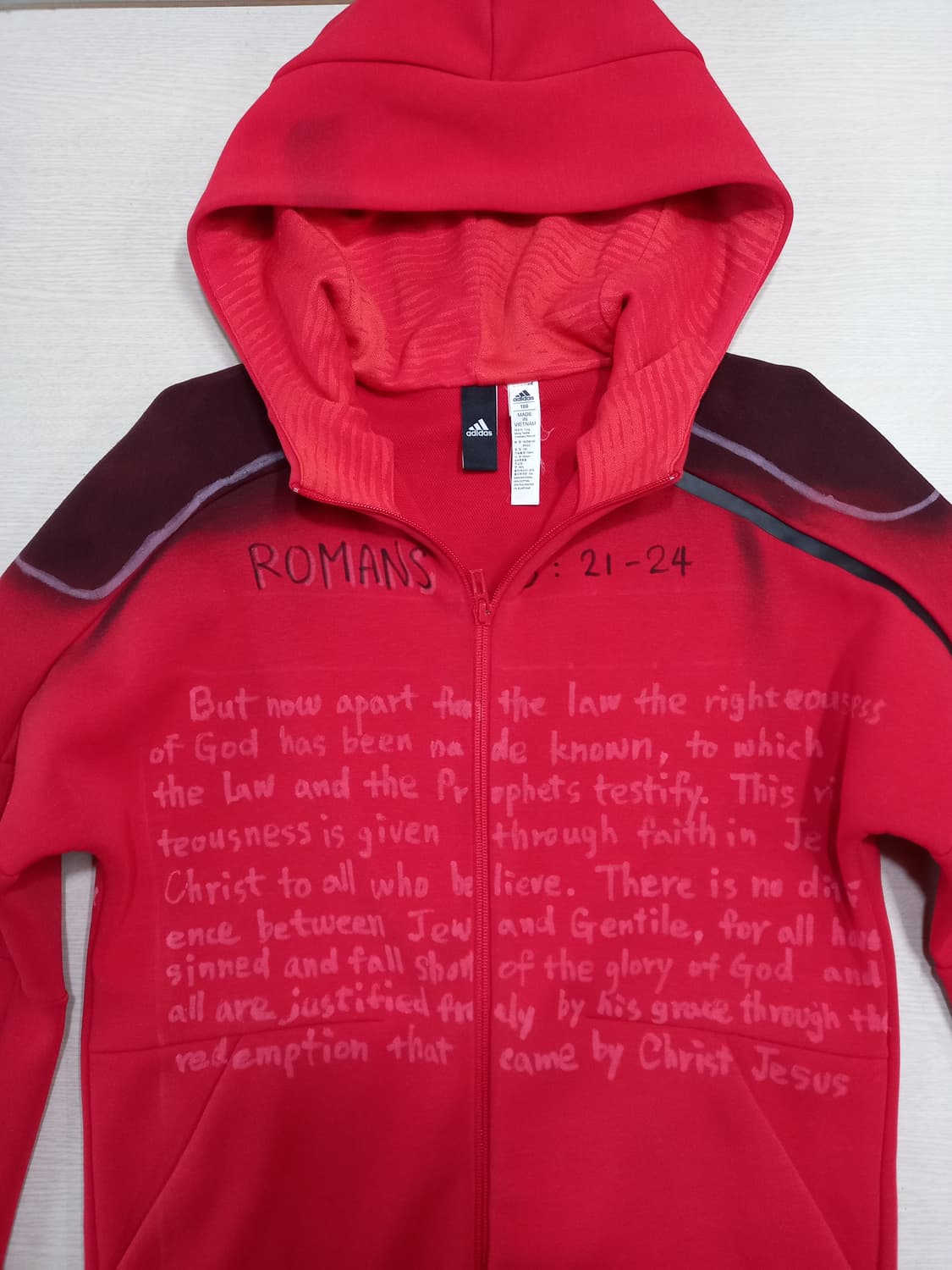 M95  adidas 스판 후드집업 커스텀 M-969 상품이미지3