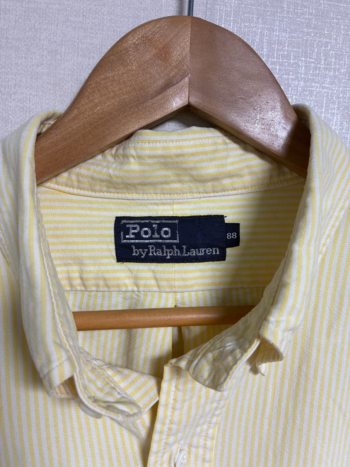 빈티지 폴로 셔츠 옐로우 XL 상품이미지3