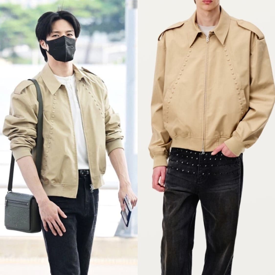 구매합니다[48]스테판쿡 솔리드 옴므 베이지 스터드 블루종 상품이미지1