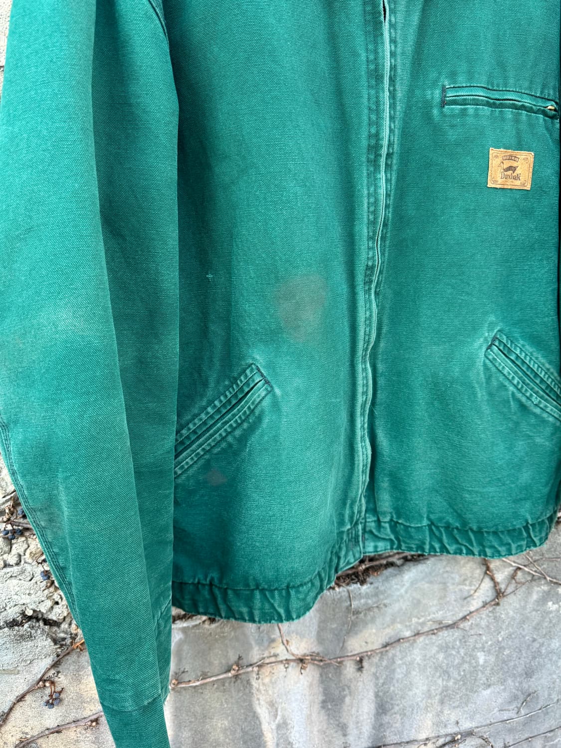 90s duxbak 칼하트 디트로이트 코듀로이 카라 워크 자켓 상품이미지7