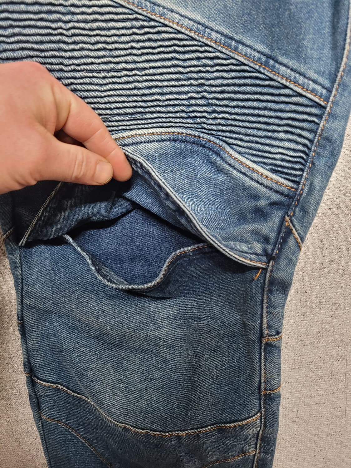 코미네 바이커 진 라이딩 청바지 빅사이즈 상품이미지4