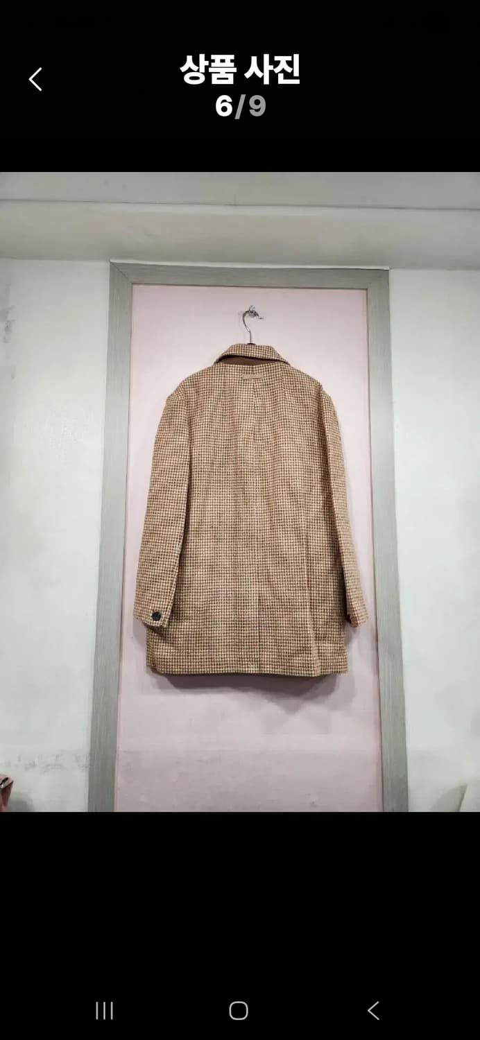 써스데이아일랜드 원버튼싱글체크자켓 상품이미지5
