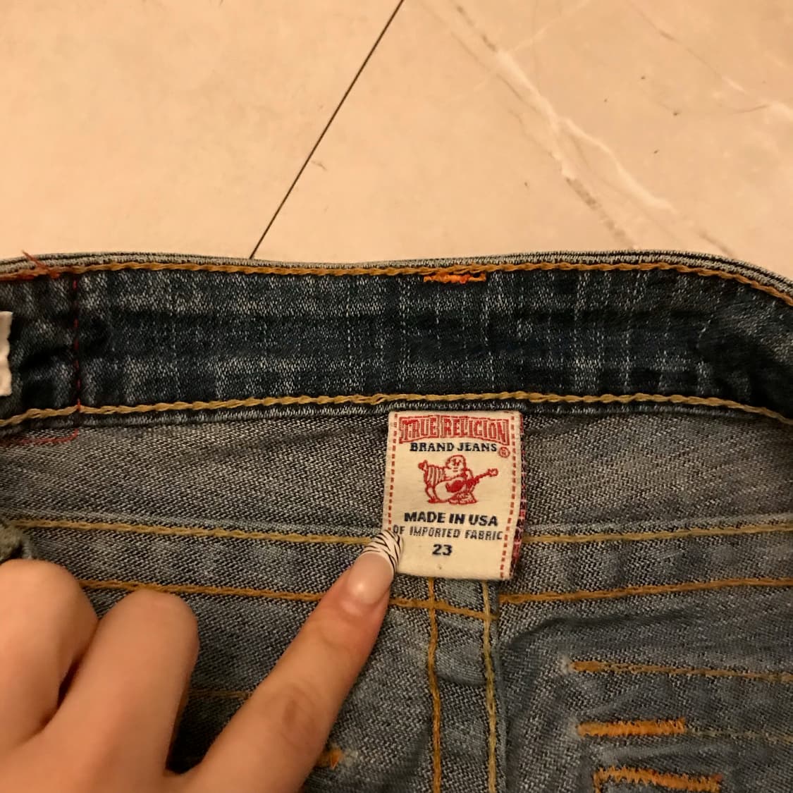 True Religion 트루릴리전 로우 데미지 데님 상품이미지6