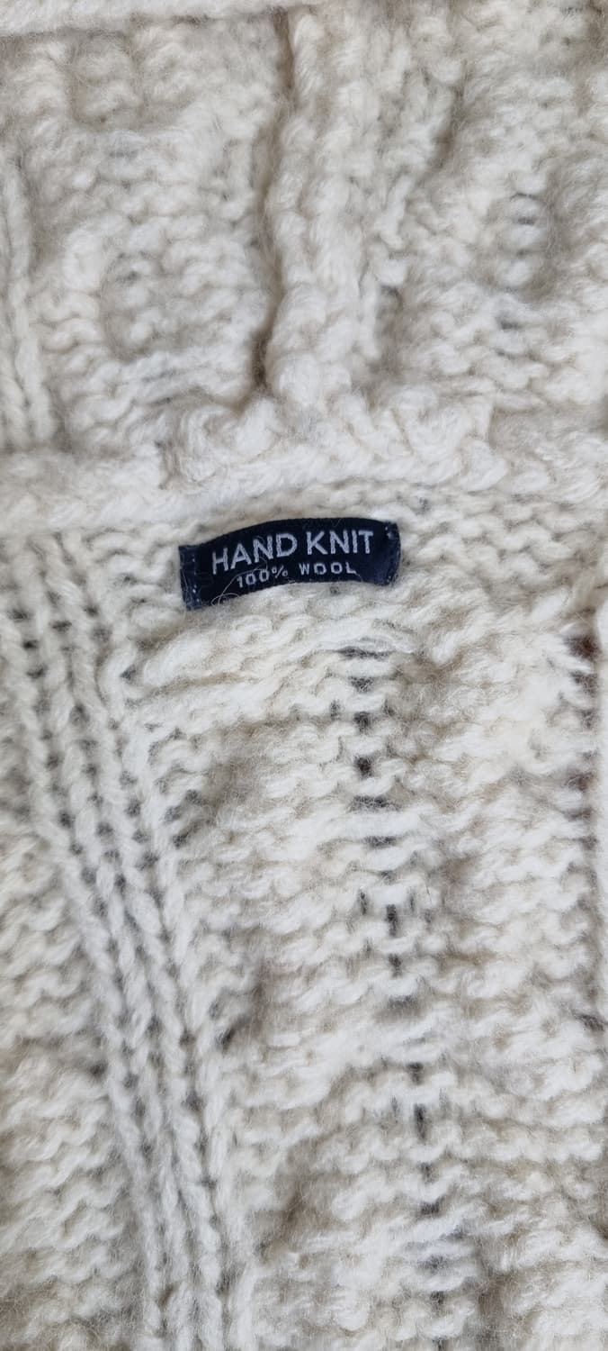핸드메이드 울 100% 후드니트 집업 Free _ 여성,실측확인 상품이미지9